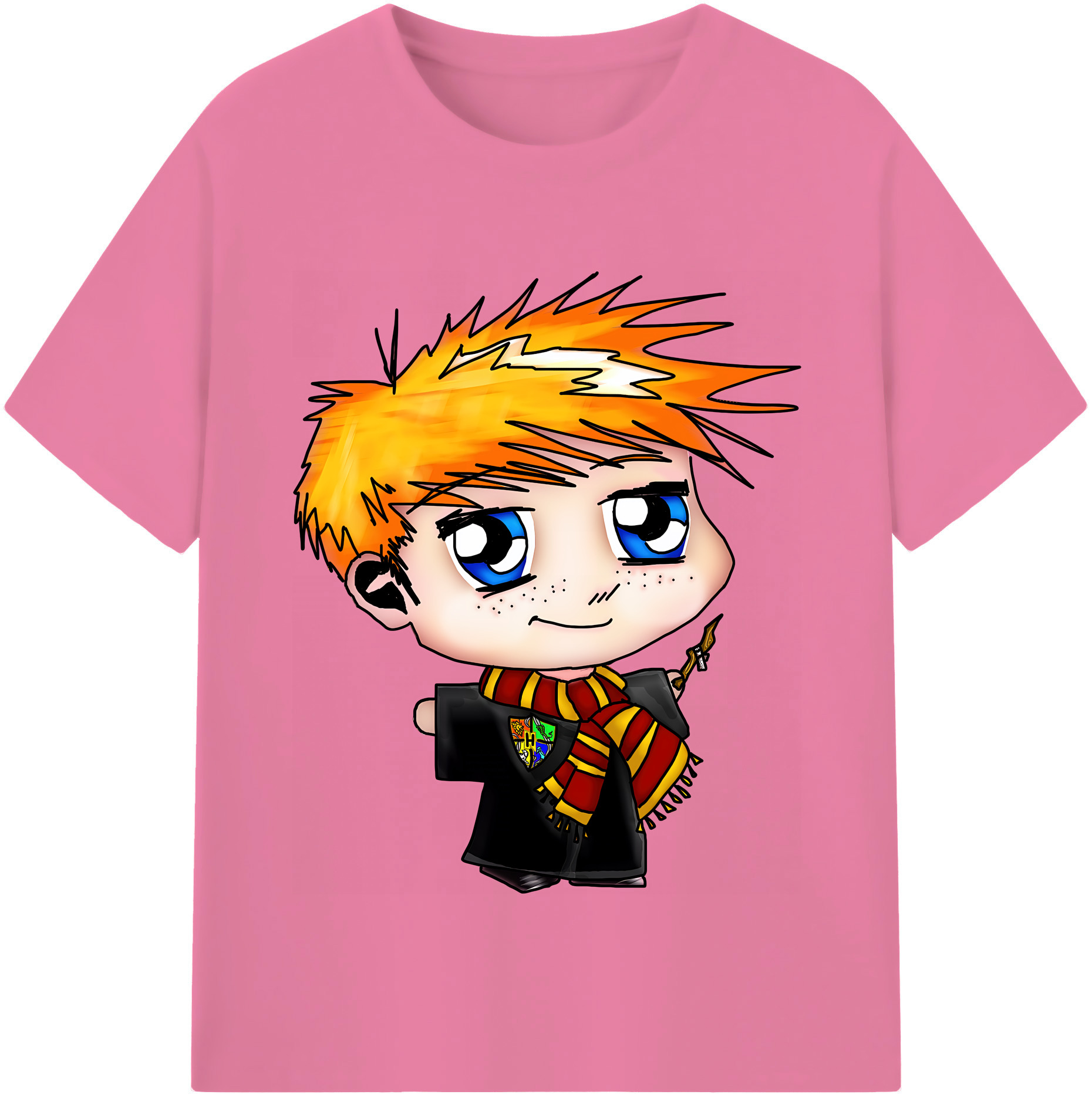 （画像用） Harry Potter ハリー・ポッターシリーズ 綿100％半袖Tシャツ（フロントプリント）